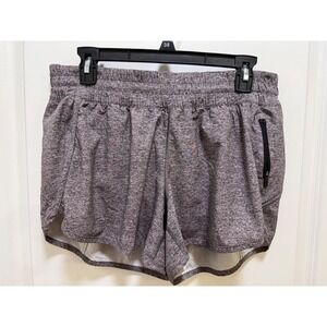 Lululemon Tracker Short V Heathered Dark Grey Space Dye Athletic Shorts Size 10